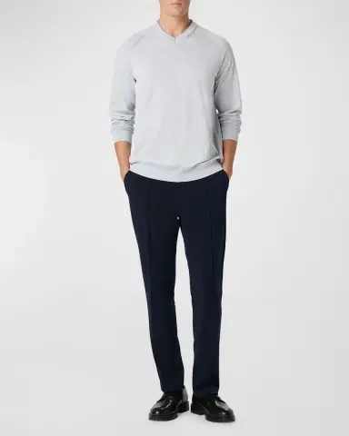 Bugatchi Men's Cotton-Silk V-Neck Sweater | Thumbnail 2