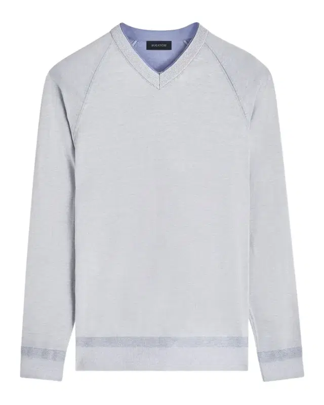 Bugatchi Men 's Cotton-Silk V-Neck Sweater