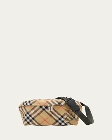 Burberry Men's Essential Check Belt Bag | Thumbnail 6 Burberry Men's Essential Check Belt Bag | Thumbnail 6
