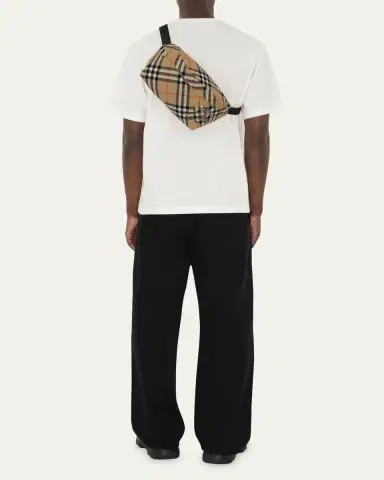 Burberry Men's Essential Check Belt Bag | Thumbnail 7 Burberry Men's Essential Check Belt Bag | Thumbnail 7
