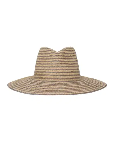 Gigi Burris Jeanne Striped Straw Fedora | Thumbnail 1