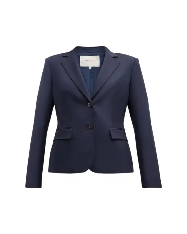 Pick Stitch Stretch Wool Blazer