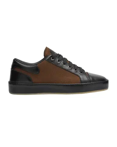 Giuseppe Zanotti Men's Nevada Textile and Leather Low-Top Sneakers | Thumbnail 1 Giuseppe Zanotti Men's Nevada Textile and Leather Low-Top Sneakers | Thumbnail 1