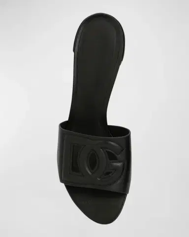 Dolce & Gabbana 40mm DG Cutout Leather Slide | Thumbnail 3 Dolce & Gabbana 40mm DG Cutout Leather Slide | Thumbnail 3