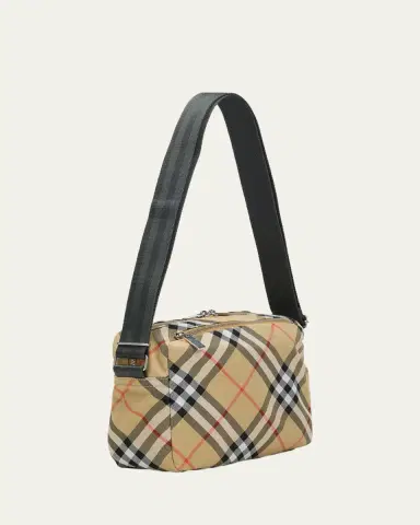 Burberry Men's Check Essential Crossbody Bag | Thumbnail 3 Burberry Men's Check Essential Crossbody Bag | Thumbnail 3