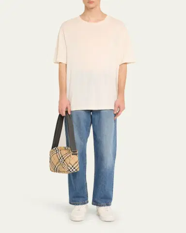 Burberry Men's Check Essential Crossbody Bag | Thumbnail 5 Burberry Men's Check Essential Crossbody Bag | Thumbnail 5