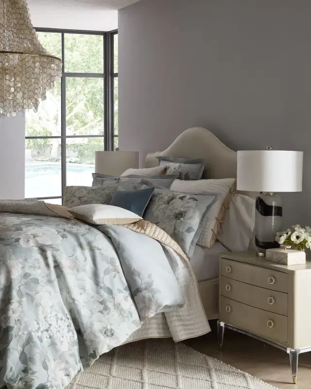 Designers Guild Fleur Blanche Platinum Euro Sham