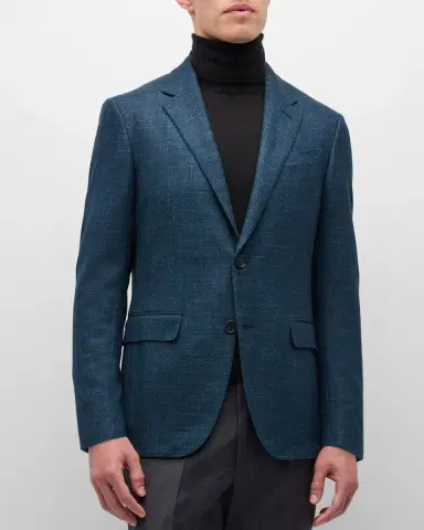 Zegna Men's Crossover Wool-Cashmere Blazer | Thumbnail 4 Zegna Men's Crossover Wool-Cashmere Blazer | Thumbnail 4