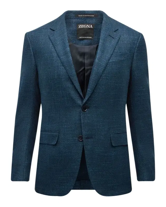 ZEGNA Men 's Crossover Wool-Cashmere Blazer