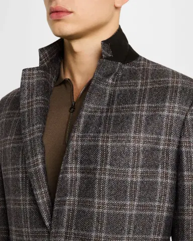 Brioni Men's Wool-Cashmere Plaid Sport Coat | Thumbnail 8 Brioni Men's Wool-Cashmere Plaid Sport Coat | Thumbnail 8
