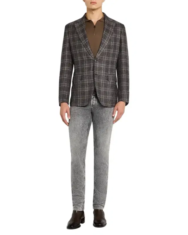 Brioni Men 's Wool-Cashmere Plaid Sport Coat