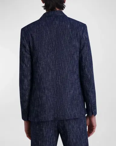Karl Lagerfeld Paris White Label Men's Melange Cotton Blazer | Thumbnail 3