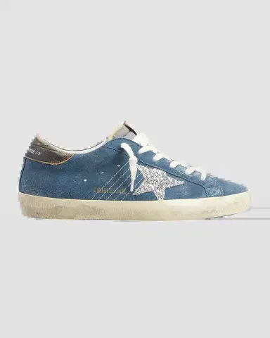 Golden Goose Super-Star Suede Glitter Low-Top Sneakers | Thumbnail 2 Golden Goose Super-Star Suede Glitter Low-Top Sneakers | Thumbnail 2