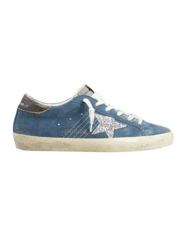 Golden Goose Super-Star Suede Glitter Low-Top Sneakers | Thumbnail 1 Golden Goose Super-Star Suede Glitter Low-Top Sneakers | Thumbnail 1