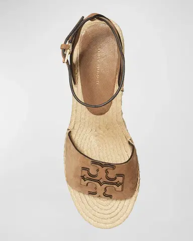 Tory Burch Ines Suede Double T Wedge Espadrilles | Thumbnail 4 Tory Burch Ines Suede Double T Wedge Espadrilles | Thumbnail 4