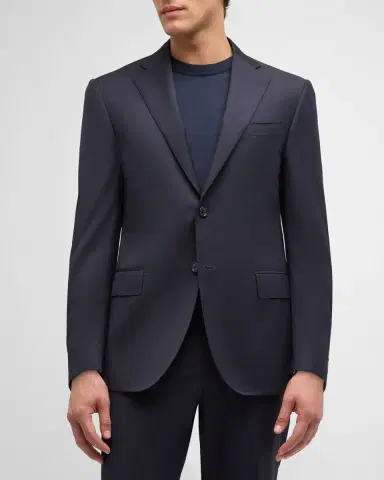 CORNELIANI Men's Solid Wool Leader Suit | Thumbnail 4 CORNELIANI Men's Solid Wool Leader Suit | Thumbnail 4