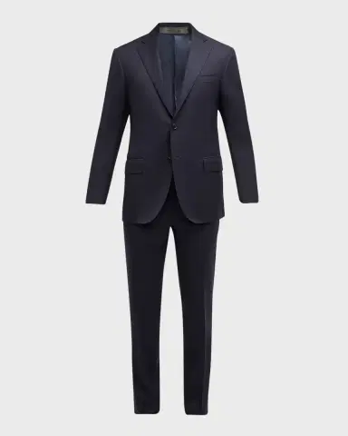 CORNELIANI Men's Solid Wool Leader Suit | Thumbnail 10 CORNELIANI Men's Solid Wool Leader Suit | Thumbnail 10