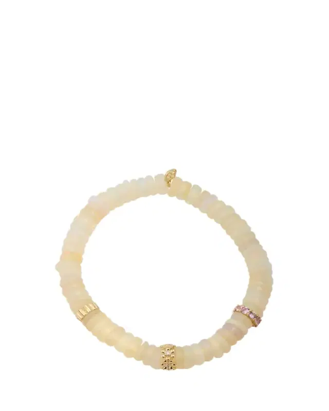 Sydney Evan Cocktail Daisy Rondelle on Ethiopian Beaded Bracelet
