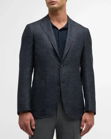 Canali Men's Small Check Sport Coat | Thumbnail 3 Canali Men's Small Check Sport Coat | Thumbnail 3