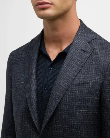 Canali Men's Small Check Sport Coat | Thumbnail 5 Canali Men's Small Check Sport Coat | Thumbnail 5