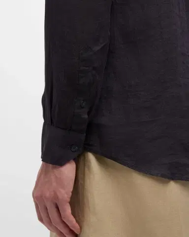Frescobol Carioca Men's Antonio Linen Casual Button-Down Shirt | Thumbnail 5