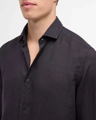 Frescobol Carioca Men's Antonio Linen Casual Button-Down Shirt | Thumbnail 7