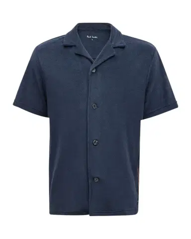 Paul Smith Men's Cotton Terry Short-Sleeve Shirt | Thumbnail 1 Paul Smith Men's Cotton Terry Short-Sleeve Shirt | Thumbnail 1