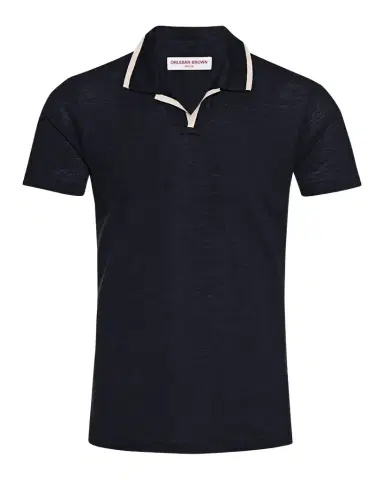 Orlebar Brown Men's Felix Linen Pique Polo Shirt | Thumbnail 1 Orlebar Brown Men's Felix Linen Pique Polo Shirt | Thumbnail 1