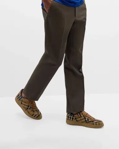 Burberry Men's Check Low-Top Sneakers | Thumbnail 2 Burberry Men's Check Low-Top Sneakers | Thumbnail 2