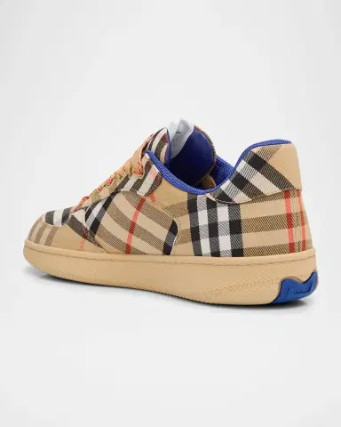 Burberry Men's Check Low-Top Sneakers | Thumbnail 4 Burberry Men's Check Low-Top Sneakers | Thumbnail 4