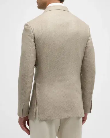 Brioni Men's Melange Twill Blazer | Thumbnail 3