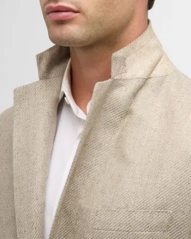 Brioni Men's Melange Twill Blazer | Thumbnail 7