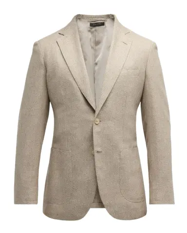 Brioni Men's Melange Twill Blazer | Thumbnail 1