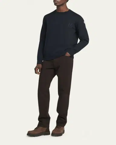 Moncler Men's Logo Crewneck Sweater | Thumbnail 2 Moncler Men's Logo Crewneck Sweater | Thumbnail 2