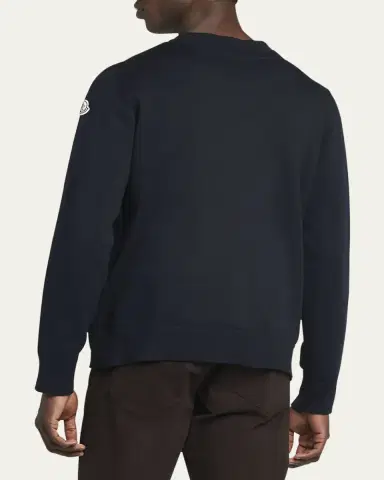 Moncler Men's Logo Crewneck Sweater | Thumbnail 3 Moncler Men's Logo Crewneck Sweater | Thumbnail 3