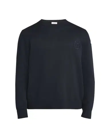 Moncler Men's Logo Crewneck Sweater | Thumbnail 1 Moncler Men's Logo Crewneck Sweater | Thumbnail 1