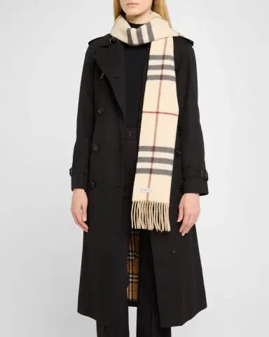 Burberry Giant Check Cashmere Scarf | Thumbnail 3