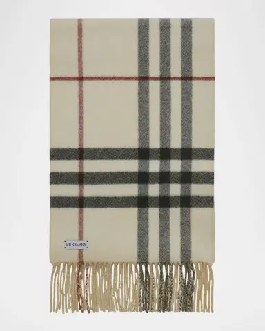 Burberry Giant Check Cashmere Scarf | Thumbnail 4