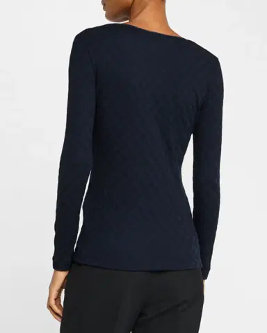 Giorgio Armani Textured Jersey Long-Sleeve Tee | Thumbnail 2 Giorgio Armani Textured Jersey Long-Sleeve Tee | Thumbnail 2
