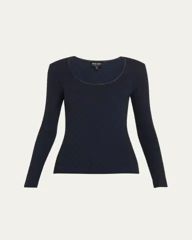 Giorgio Armani Textured Jersey Long-Sleeve Tee | Thumbnail 5 Giorgio Armani Textured Jersey Long-Sleeve Tee | Thumbnail 5