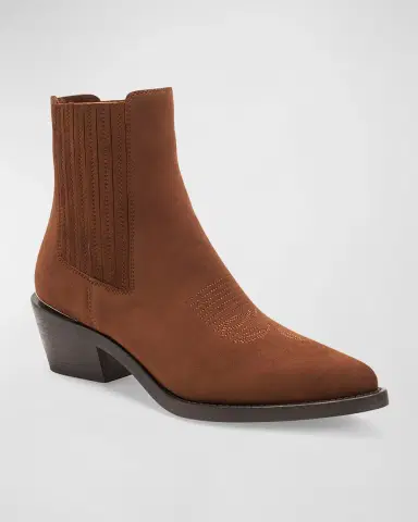 Partlow Loulou Suede Western Chelsea Booties | Thumbnail 2