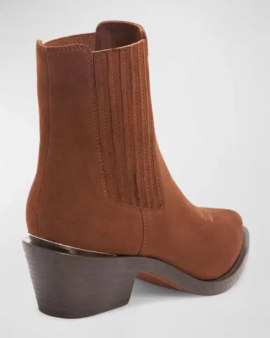 Partlow Loulou Suede Western Chelsea Booties | Thumbnail 3