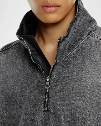 Diesel Men's D-Flow Quarter-Zip Sweatshirt | Thumbnail 5 Diesel Men's D-Flow Quarter-Zip Sweatshirt | Thumbnail 5