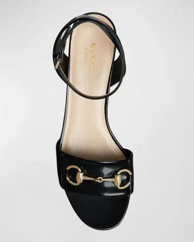 Gucci Lady Patent Horsebit Platform Sandals | Thumbnail 4