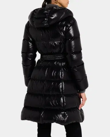 Moncler Bellevue Hooded Long Down Jacket | Thumbnail 3
