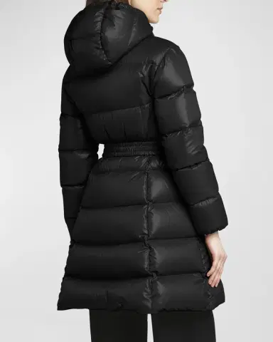 Moncler Bellevue Hooded Long Down Jacket | Thumbnail 6