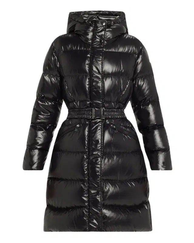 Moncler Bellevue Hooded Long Down Jacket