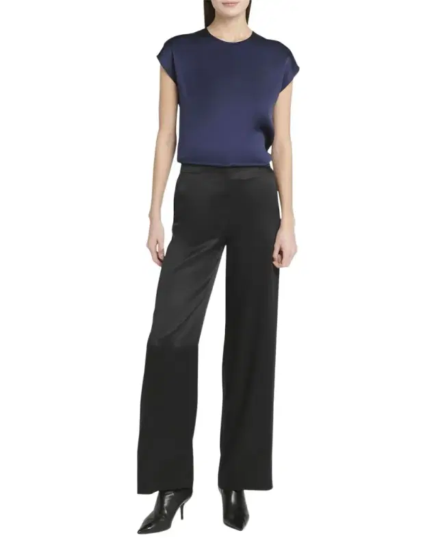 Silk Wide-Leg Trousers