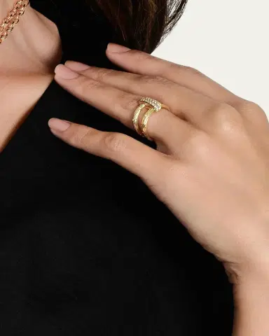 Anabel Aram Jewelry Enchanted Forest Chain Double Ring | Thumbnail 3