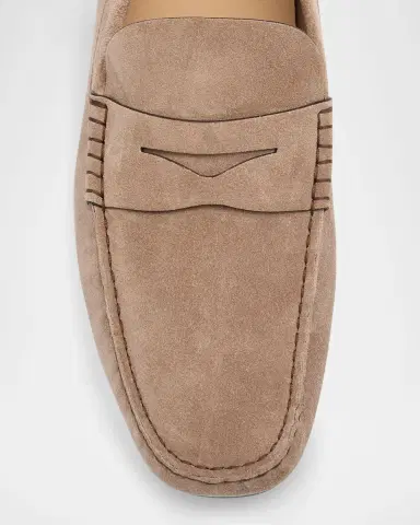 Tod's Men's Suede Penny Loafers | Thumbnail 4